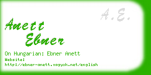 anett ebner business card